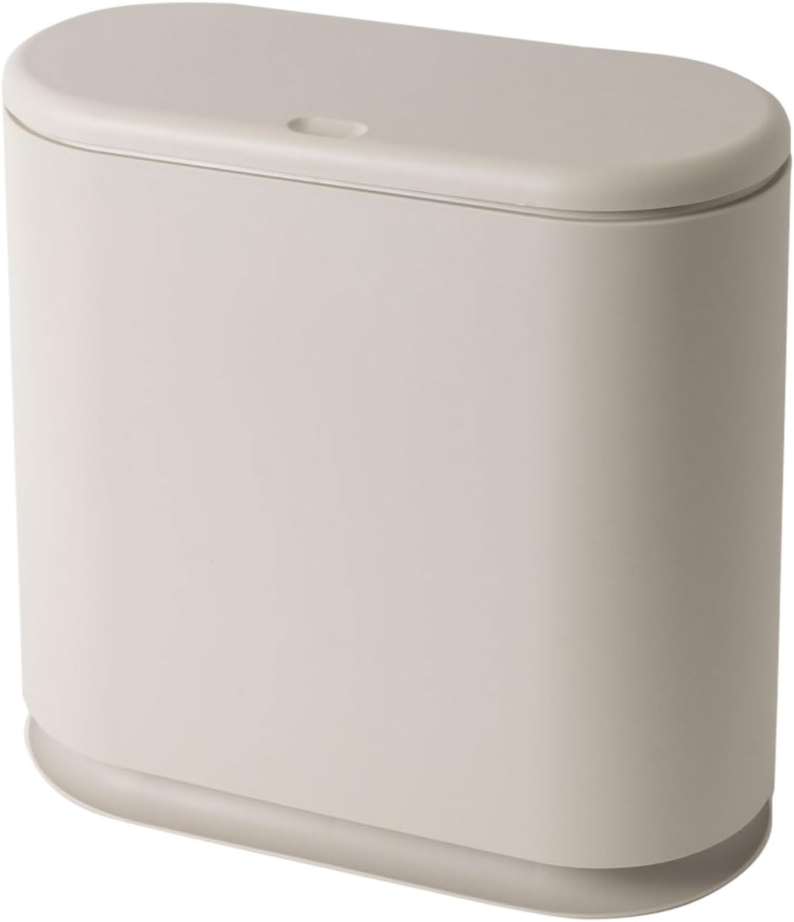 防臭スリムゴミ箱 10L 蓋付き ワンタッチ開閉 二重構造 分別可 グレージュ [SUNGRAN]