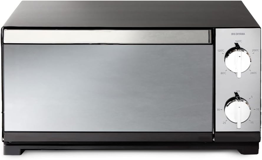 アイリスオーヤマ 4枚焼きオーブントースター ブラック 無段階温度調節 1300W