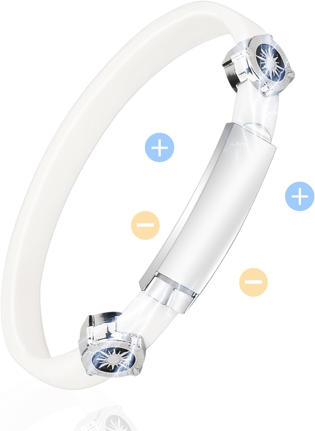 静電気除去ブレスレット 男女兼用 チタン・磁気・ゲルマニウム製 サイズ調整可能 防水