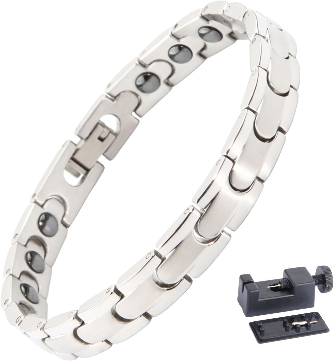 ゲルマニウムヘマタイトブレスレット メンズ・レディース用 磁気・静電気除去