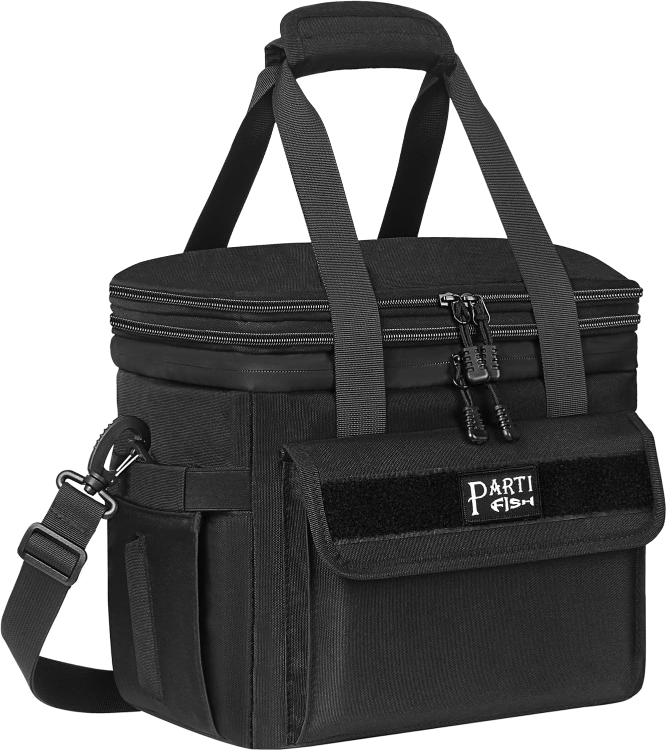 保温・保冷機能付き折りたたみソフトクーラーバッグ 15L/18L 大容量・防水・漏れ防止 - おしゃれなブラック