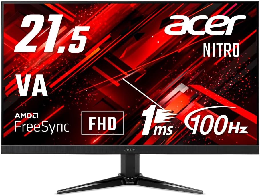 Acer Nitro 21.5インチ フルHD ゲーミングモニター HDMI/VESAマウント対応 スピーカー内蔵