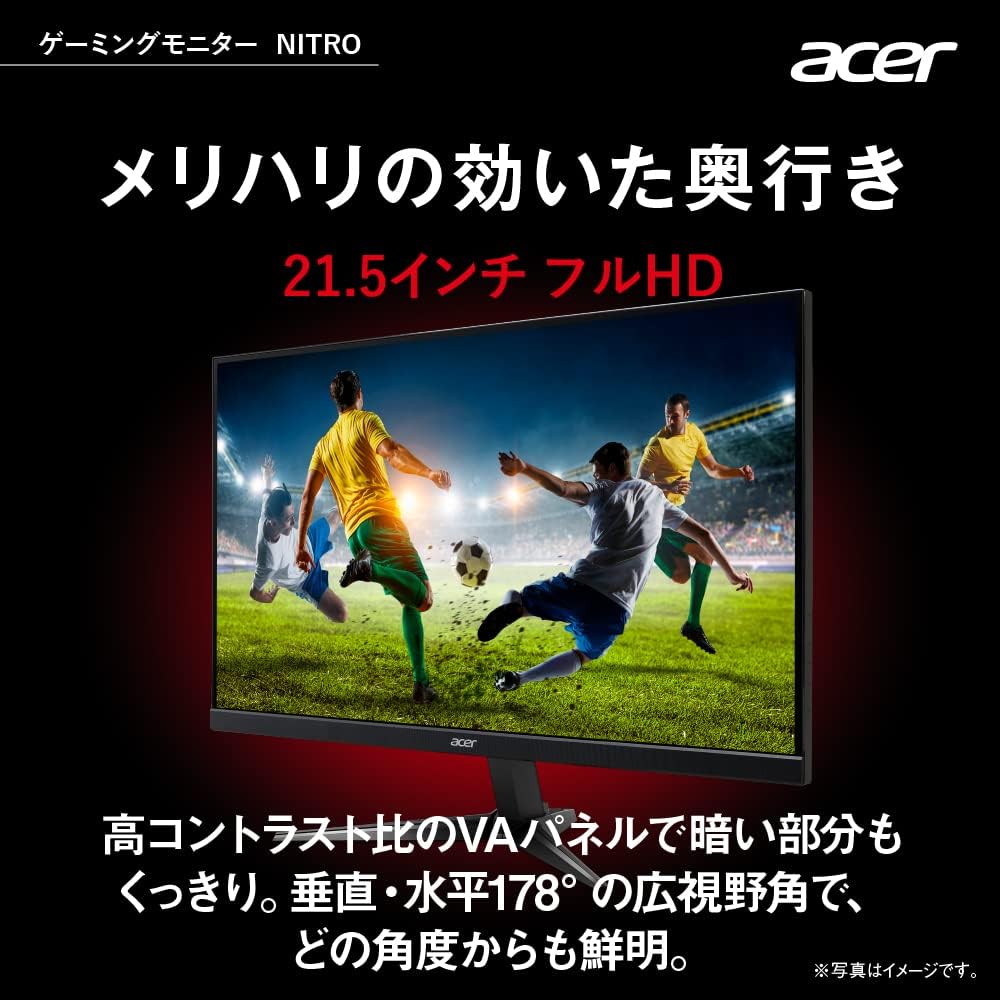 Acer Nitro 21.5インチ フルHD ゲーミングモニター HDMI/VESAマウント対応 スピーカー内蔵
