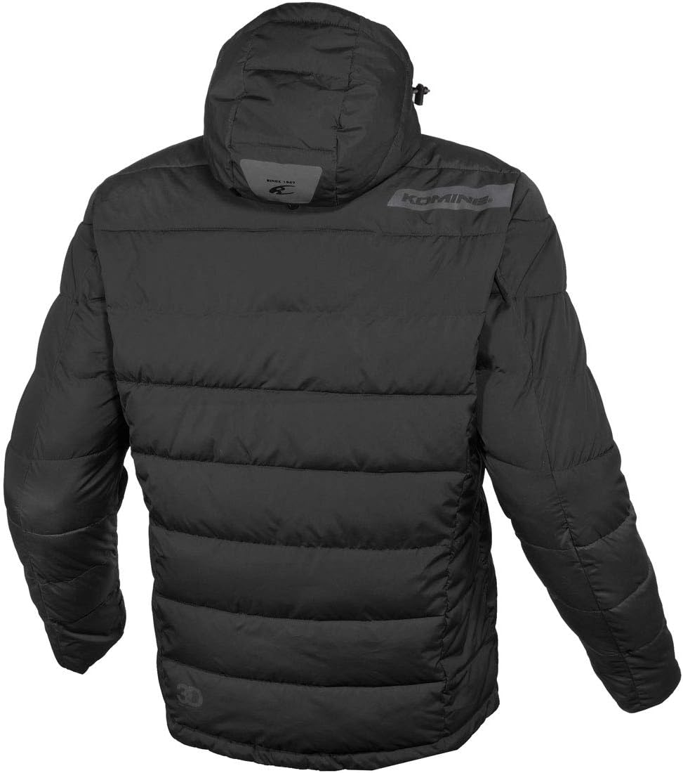 バイク用プロテクトウインターパッディングジャケット Lサイズ ブラック 07-612