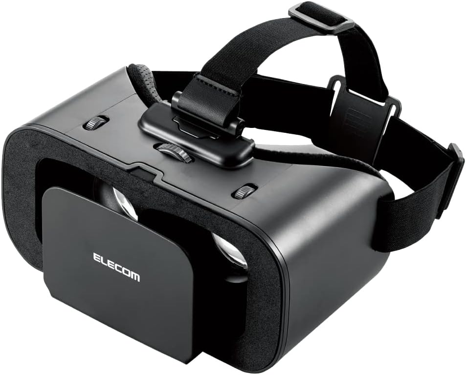 VRゴーグル 360度ピント調整 メガネ対応 非球面レンズ ブラック