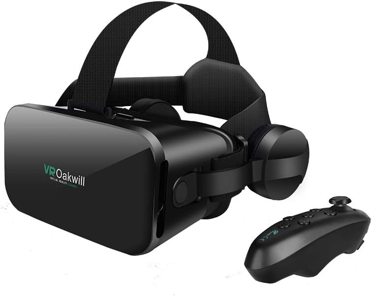 スマホ対応3D VRゴーグル ヘッドホン付き（黒）