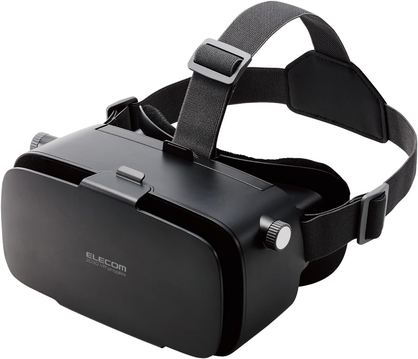 スマホ用VRゴーグル メガネ対応 目幅・ピント調節可 2D/3D ブラック VRG-2D3D02BK