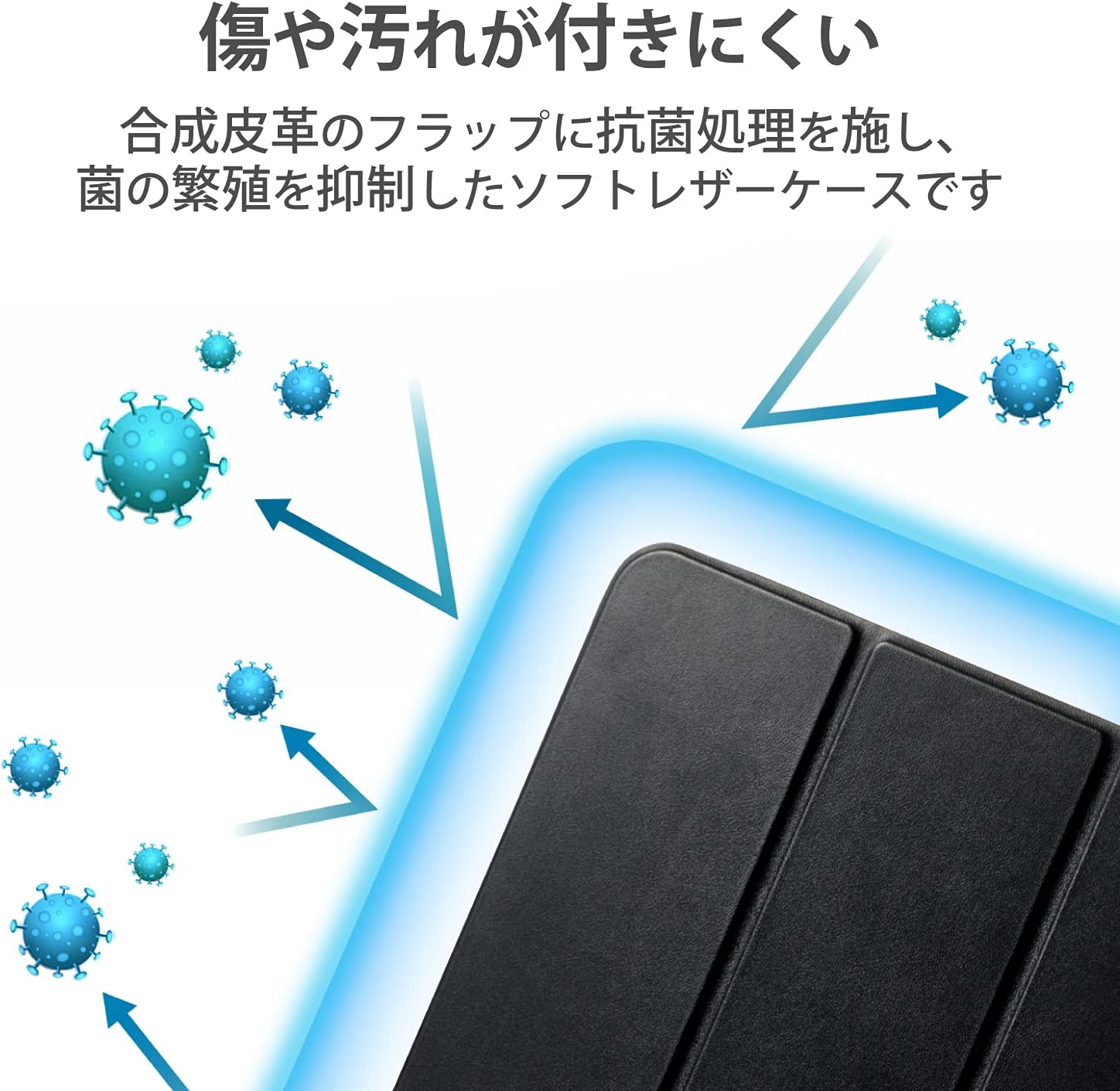 iPad 10.2 第9/8/7世代 (2021/2020/2019年) オートスリープケース Apple Pencilスタンド付 ブラック