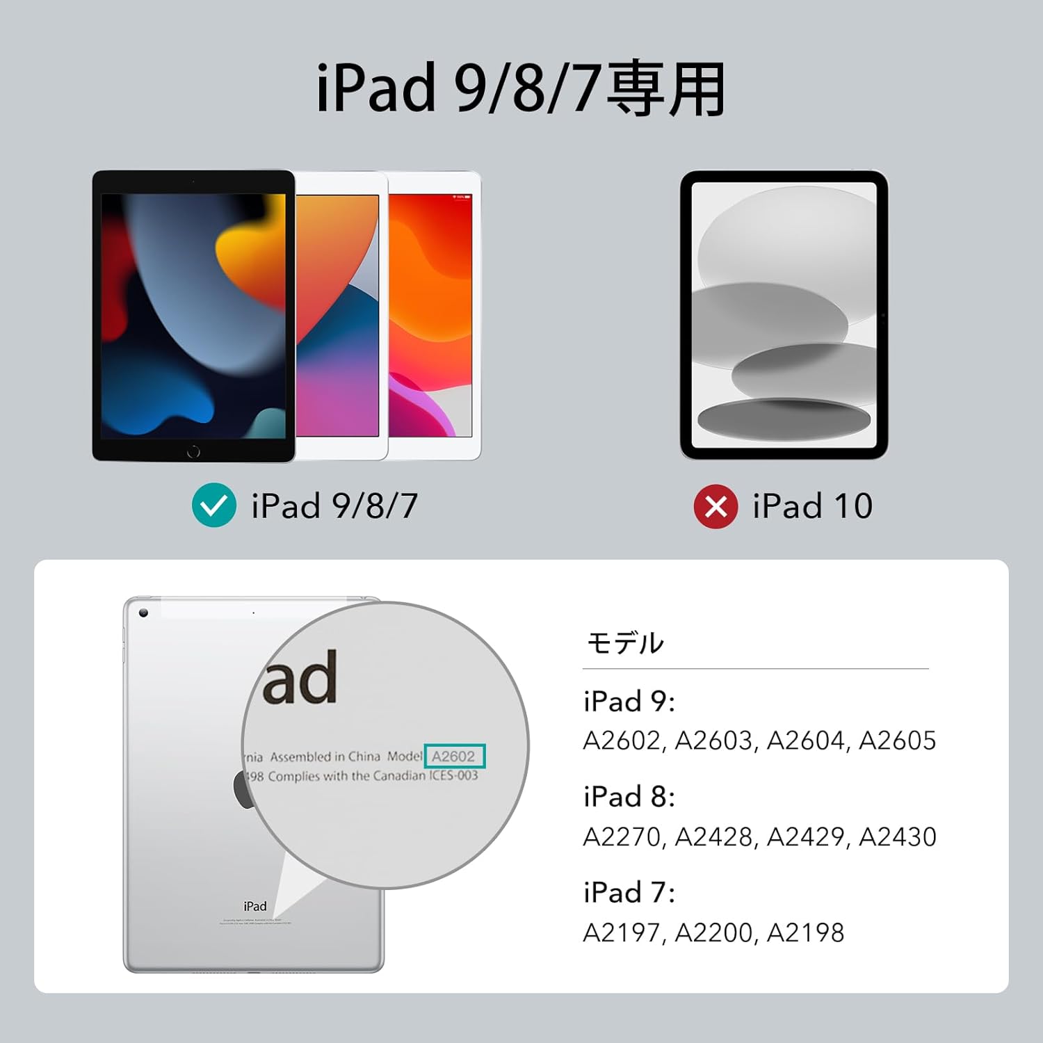iPad 9世代用 半透明ハードケース (10.2インチ) 薄型・軽量・耐衝撃 黒
