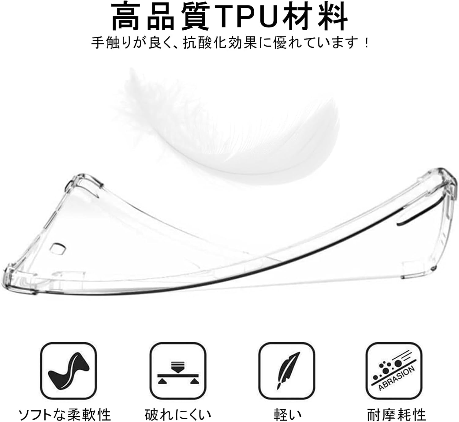 iPad 11世代・10世代専用クリアTPUケース 軽量・耐衝撃・擦り傷防止