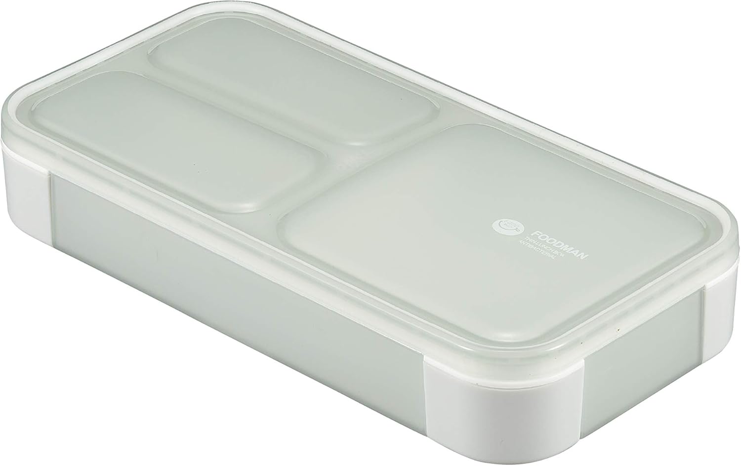 立てて運べる抗菌薄型弁当箱 400ml シービージャパン DSK ライトグレー