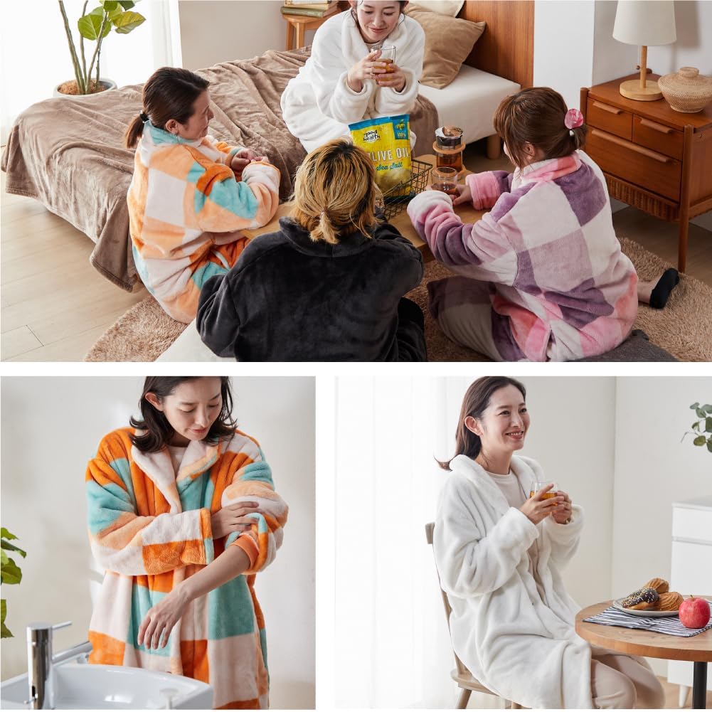 着る毛布 mofua (モフア) 男女兼用 吸湿発熱素材 抗菌防臭 2Way