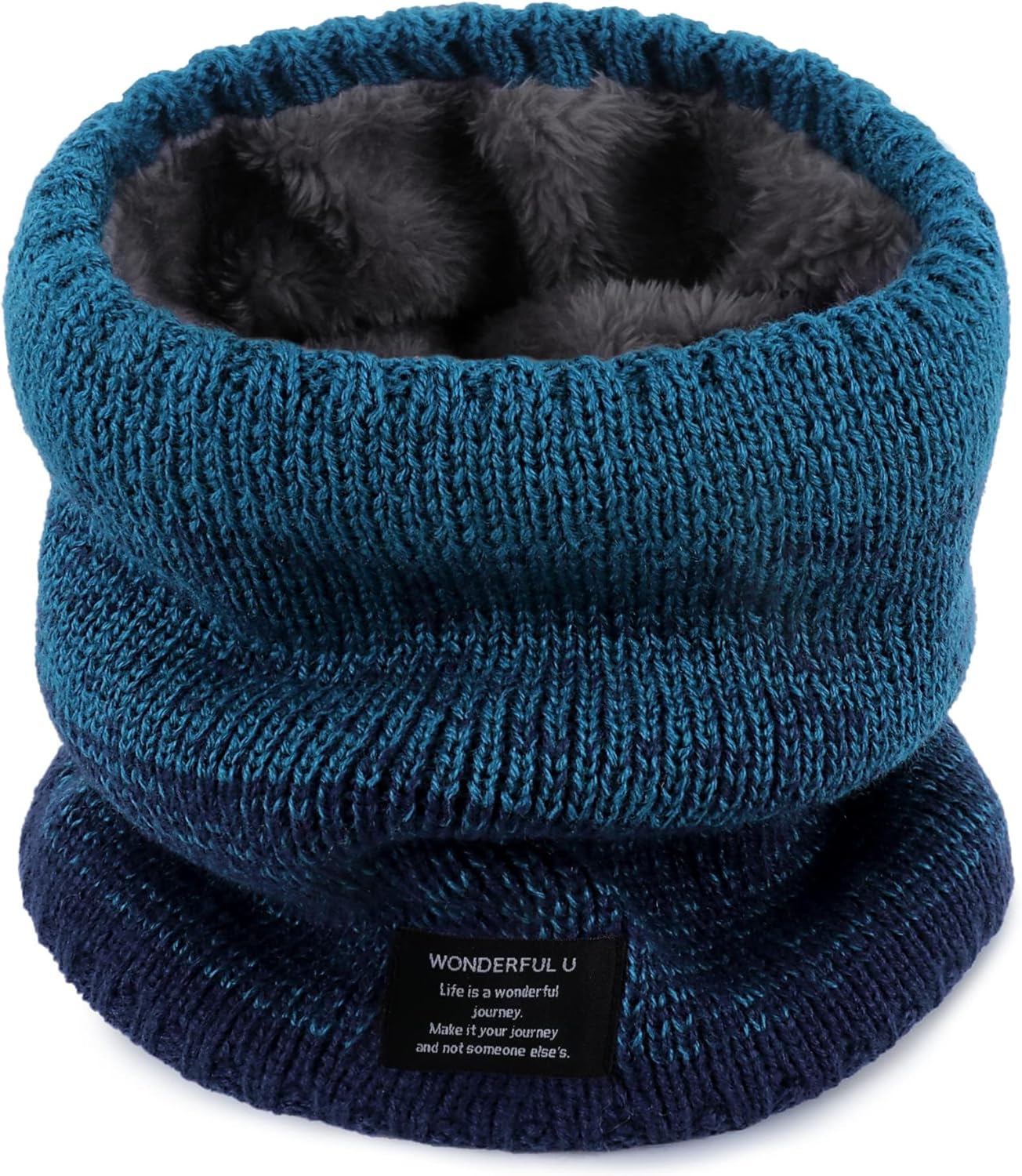 冬用裏起毛ネックウォーマー メンズ・レディース用 ふわふわ グラデーションカラー 24色