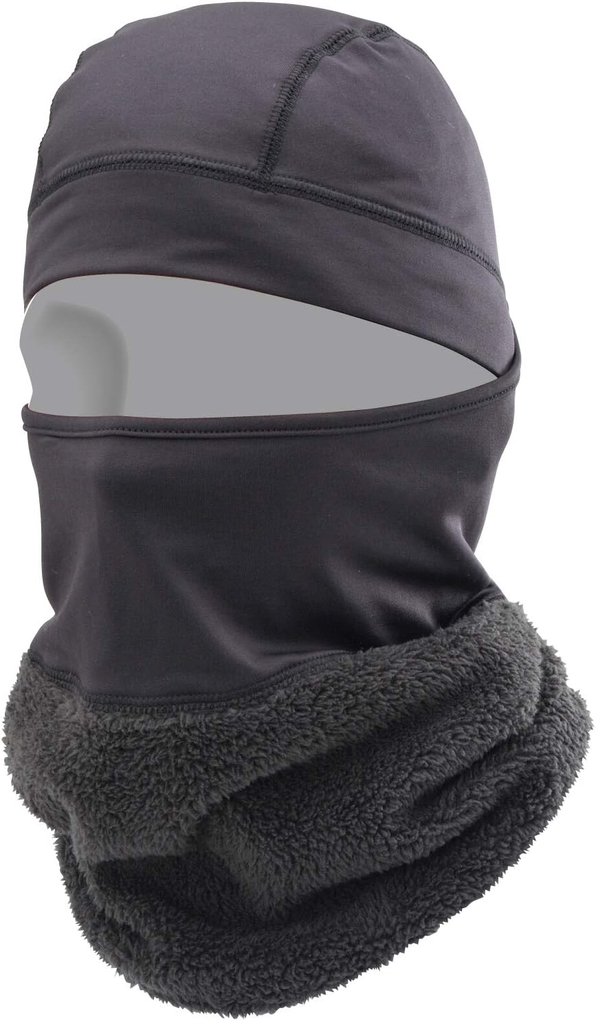 秋冬用バイクネックウォーマー・フリースフルフェイスマスク(防風・防寒・3WAY仕様)ブラック・フリーサイズ