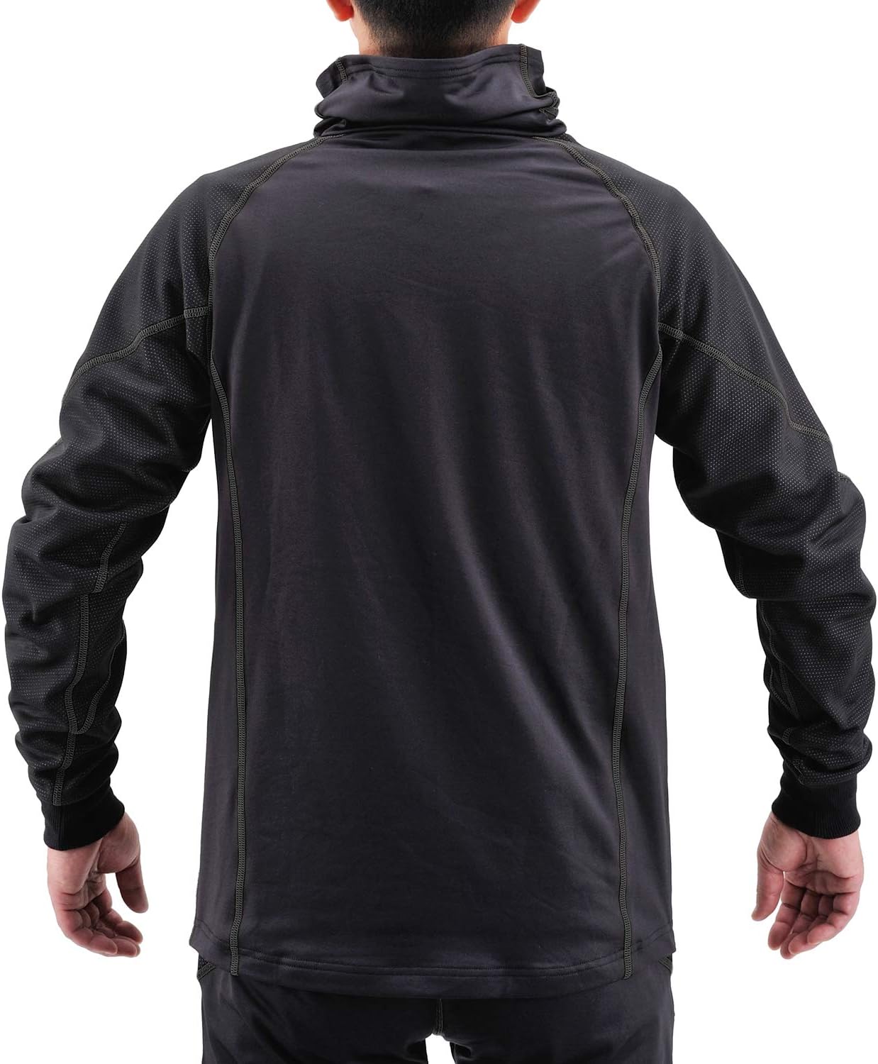 秋冬用バイクインナーウェア 防風・防寒 ネックウォーマー ブラック Mサイズ