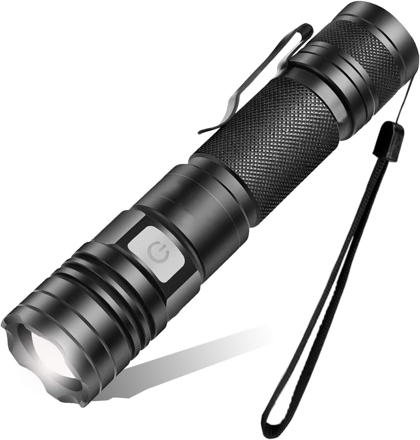 LED懐中電灯 1600ルーメン 小型アルミ合金 USB充電式 防災・登山用
