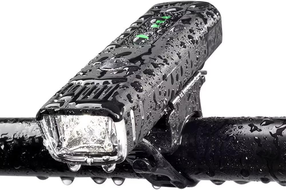 USB充電式2000mAh自転車用LEDヘッドライト｜1000ルーメン・4調光モード・IPX5防水・懐中電灯兼用