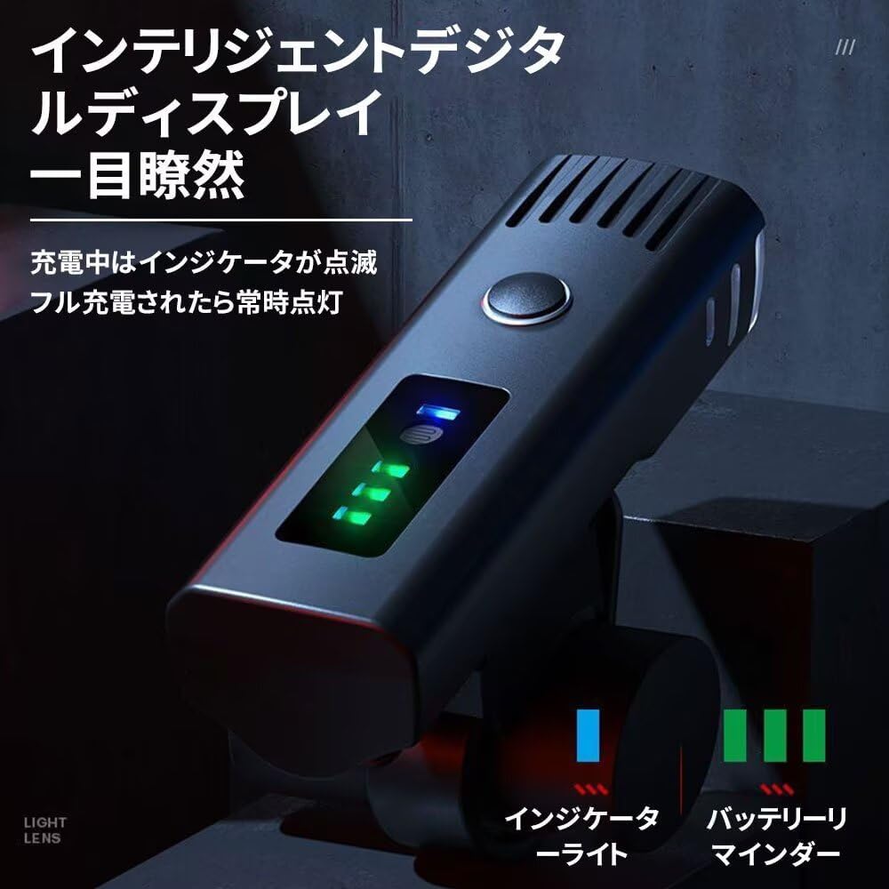USB充電式2000mAh自転車用LEDヘッドライト｜1000ルーメン・4調光モード・IPX5防水・懐中電灯兼用