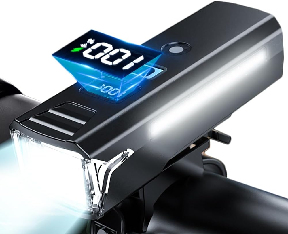 自転車用高輝度LEDライト 2100ルーメン 3000mAh充電式 防水タイプ-C充電対応