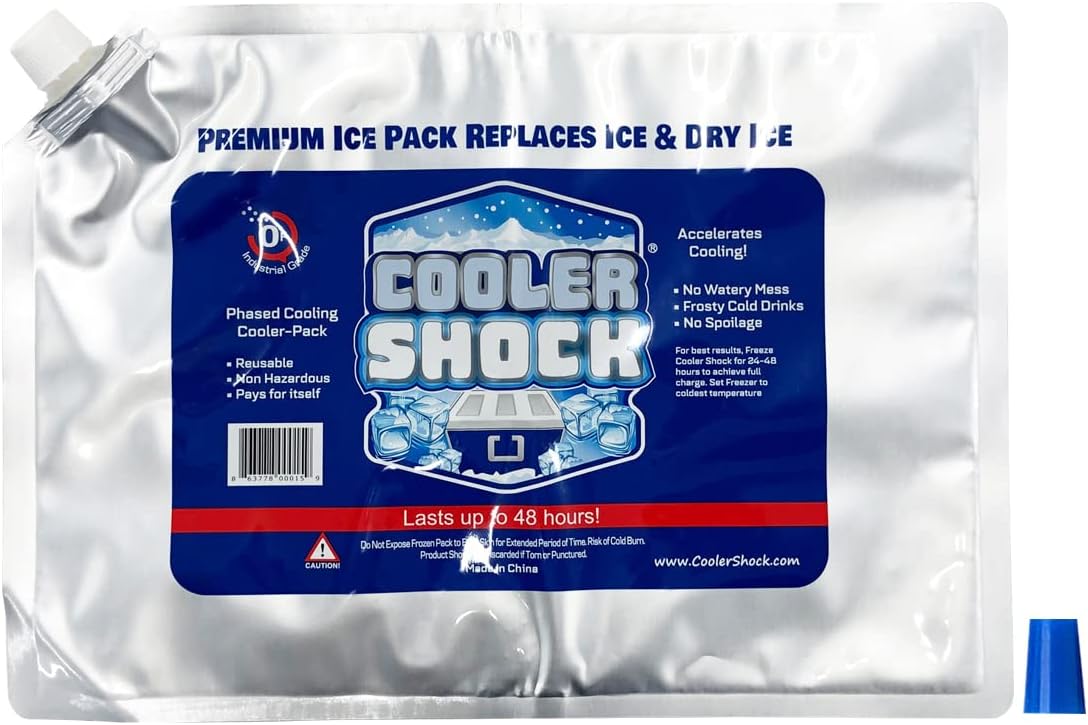 長時間保冷可能な保冷剤 COOLER SHOCK -7.8℃ 繰り返し使用できるキャンプ・アウトドア用
