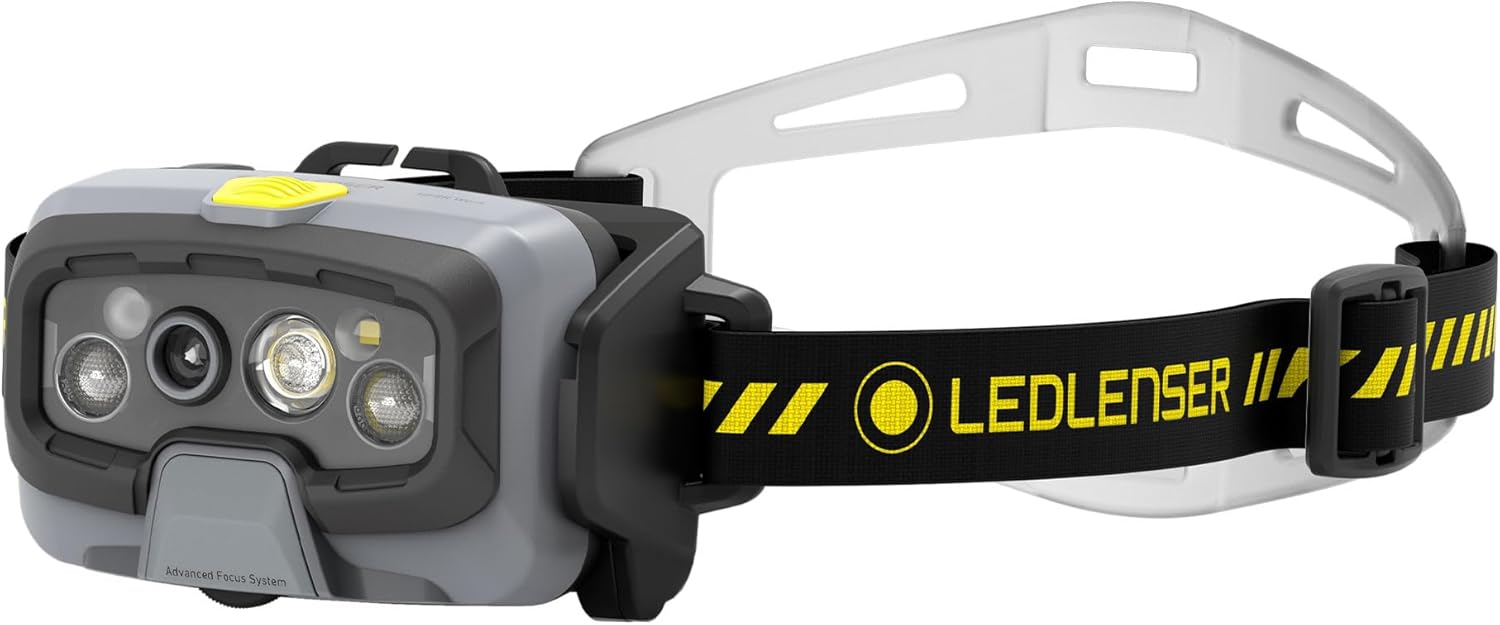 充電式防水ヘッドライト Ledlenser HFシリーズ 小型軽量 明るい赤色サブライト