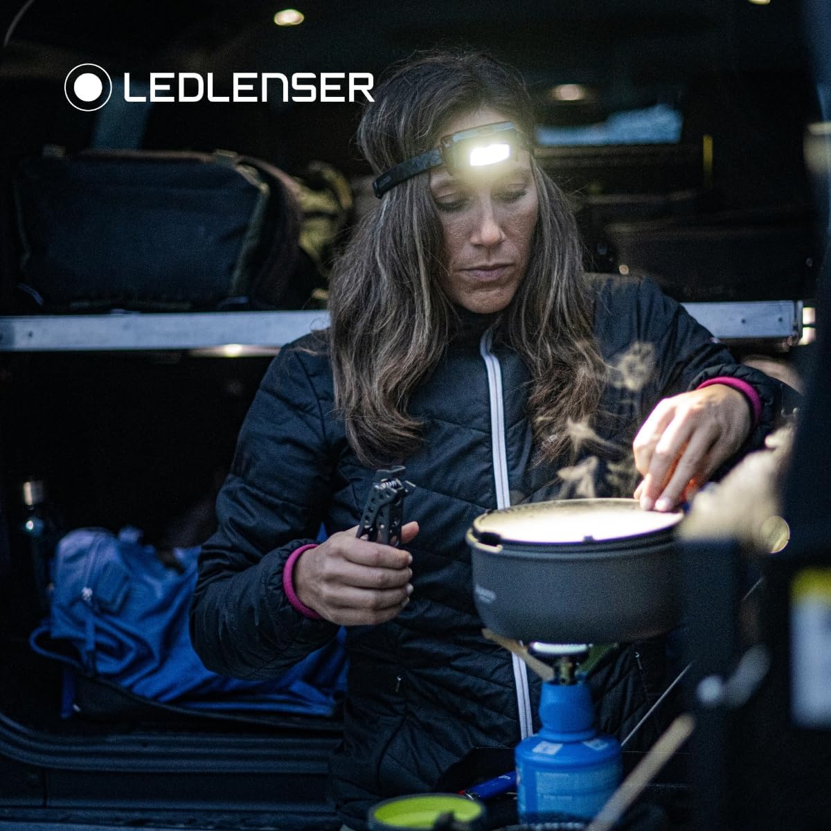 充電式ヘッドライト Ledlenser HF4R Core ブラック 最大500lm 防水仕様 IP68 軽量72g 釣り・登山・キャンプ用