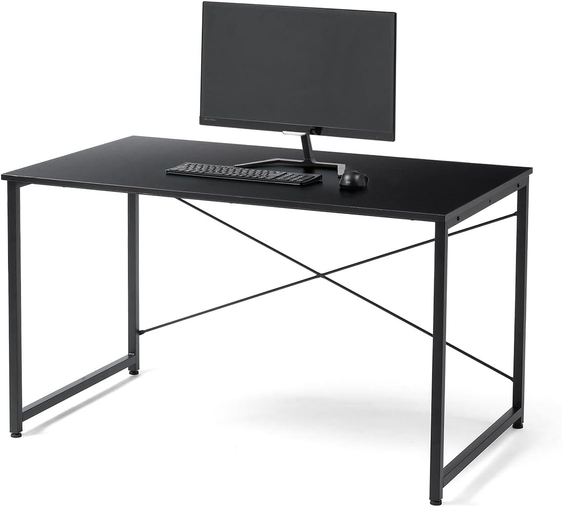モニターアーム対応 ブラック パソコンデスク 幅120×奥行70cm 100-DESKF058BK