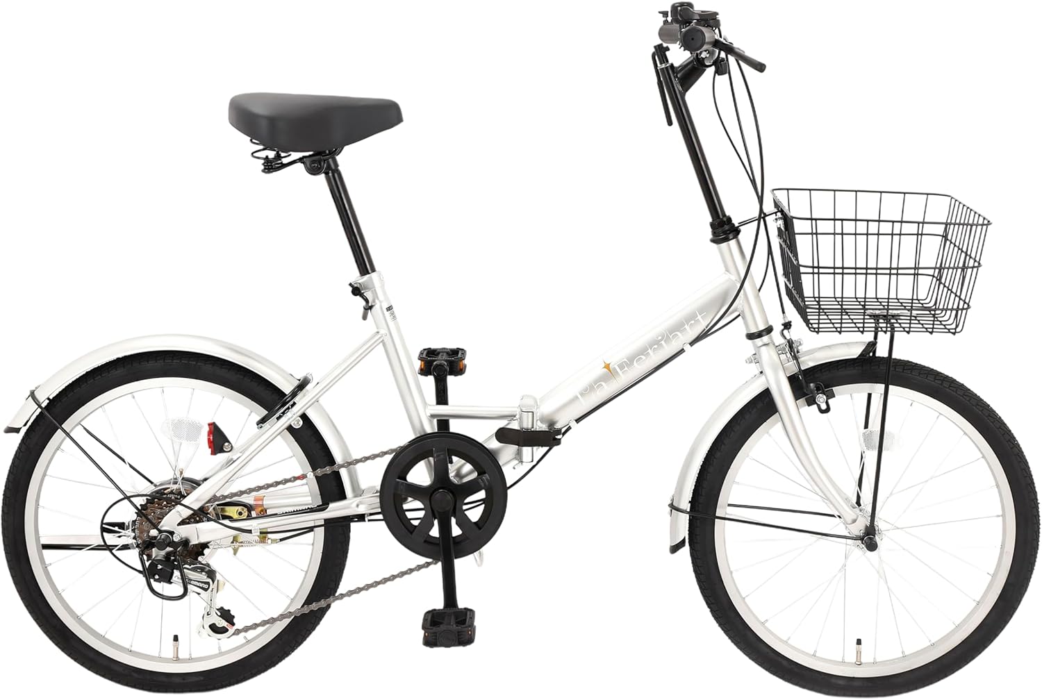通勤・通学に最適 20インチ 折りたたみ自転車 6段変速 軽量スチールフレーム