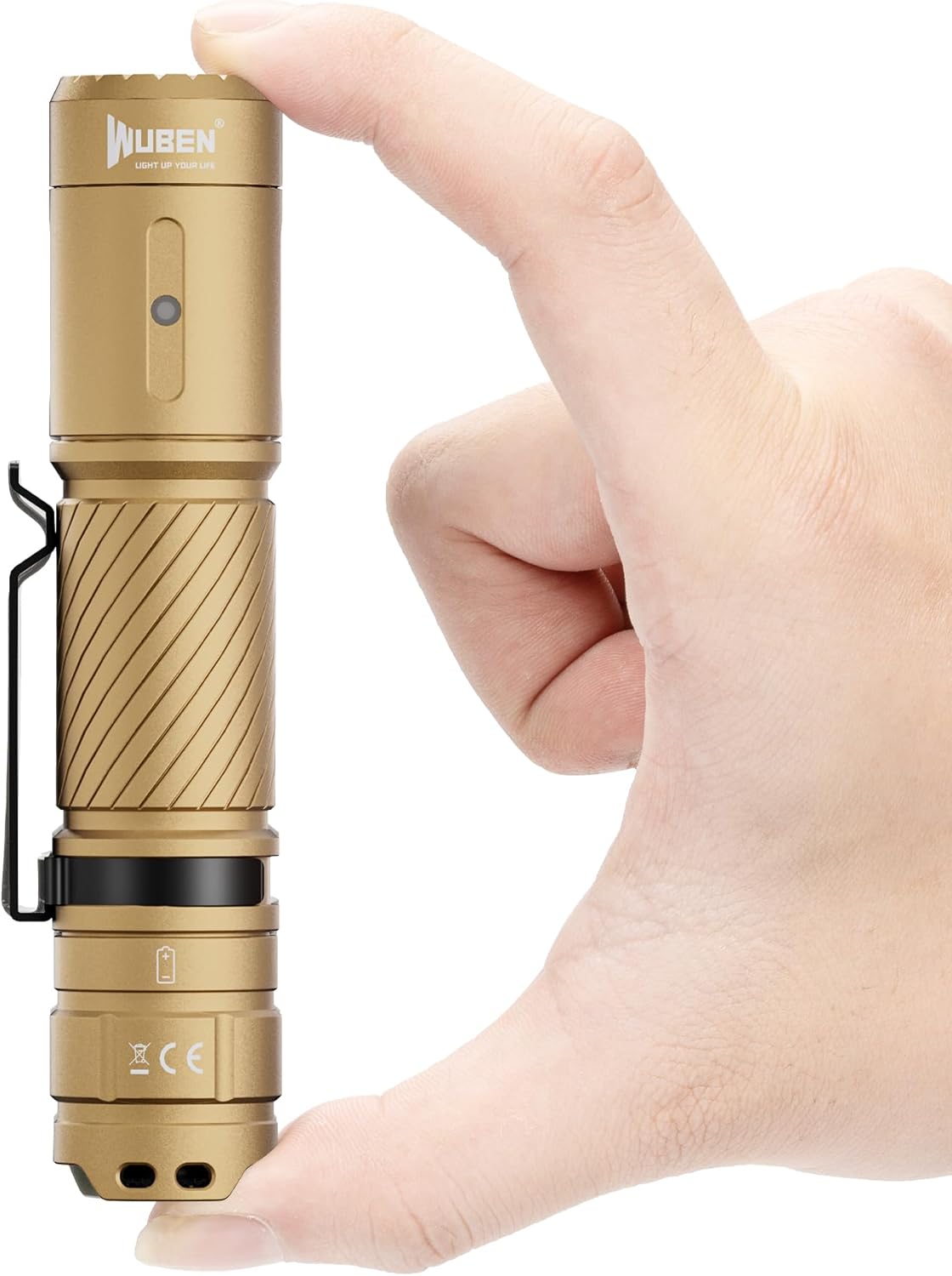 強力1200ルーメン小型充電式懐中電灯 C3（IP68防水・6調光モード・最大143時間）
