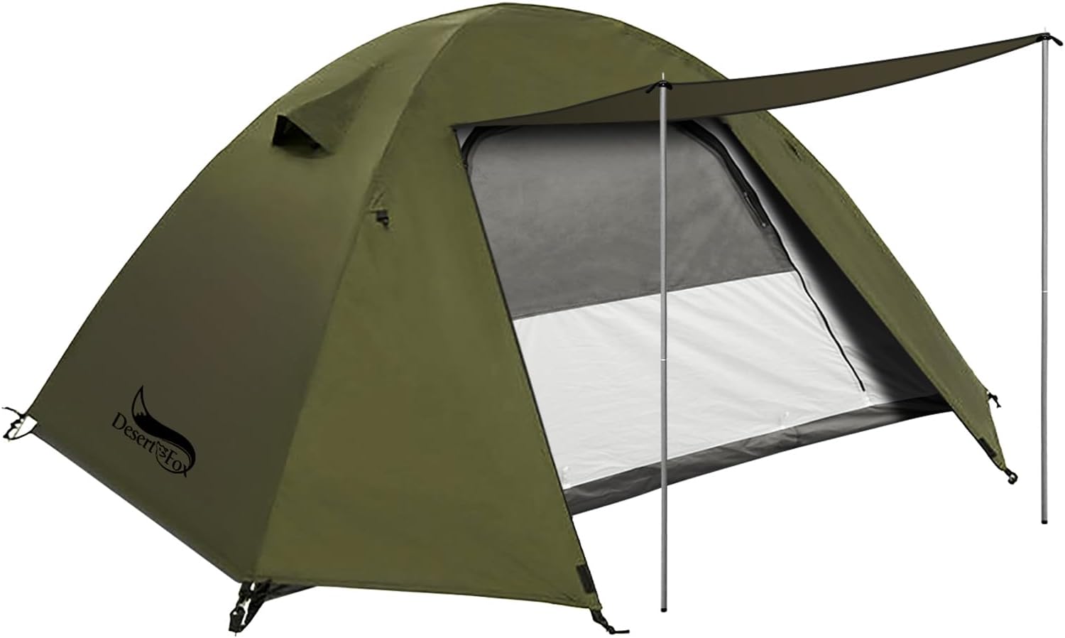 キャンプ用2-3人用ドームテント - 4000mm耐水圧・撥水加工・超軽量4シーズン対応