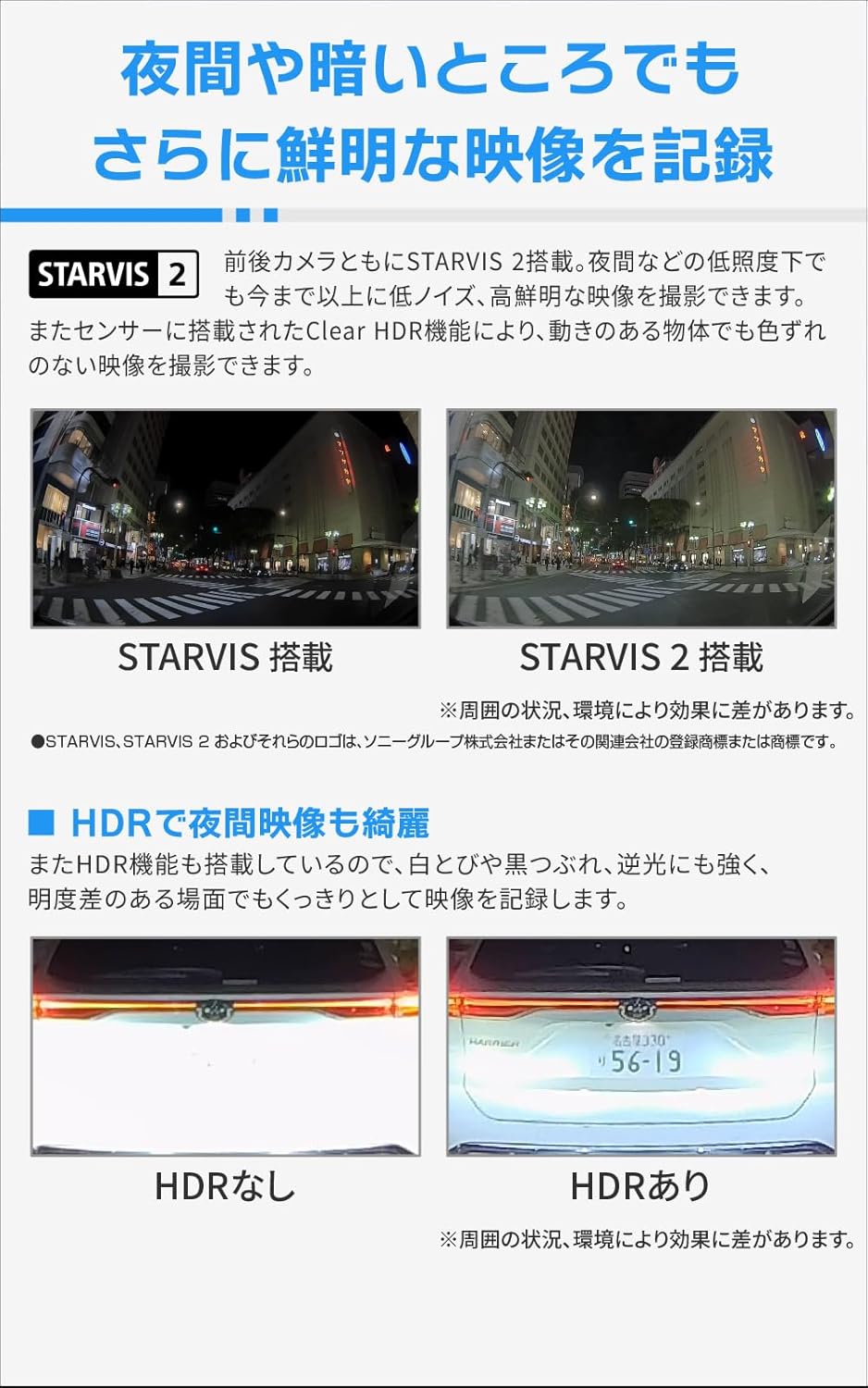 ドライブレコーダー ZDR055 前後200万画素 GPS・運転支援機能搭載 常時録画・駐車監視 日本製 3年保証