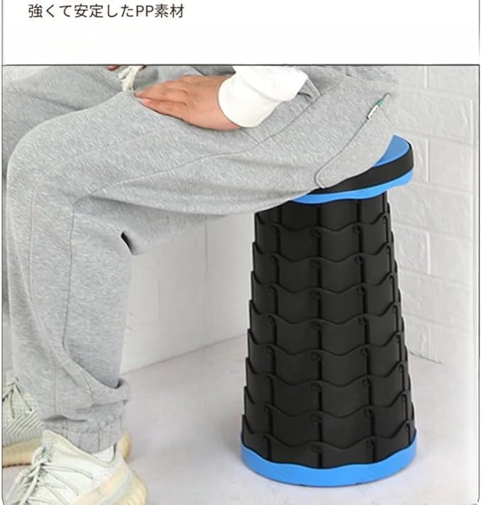 耐荷重180kg 軽量コンパクト 伸縮式キャンプチェア オレンジ