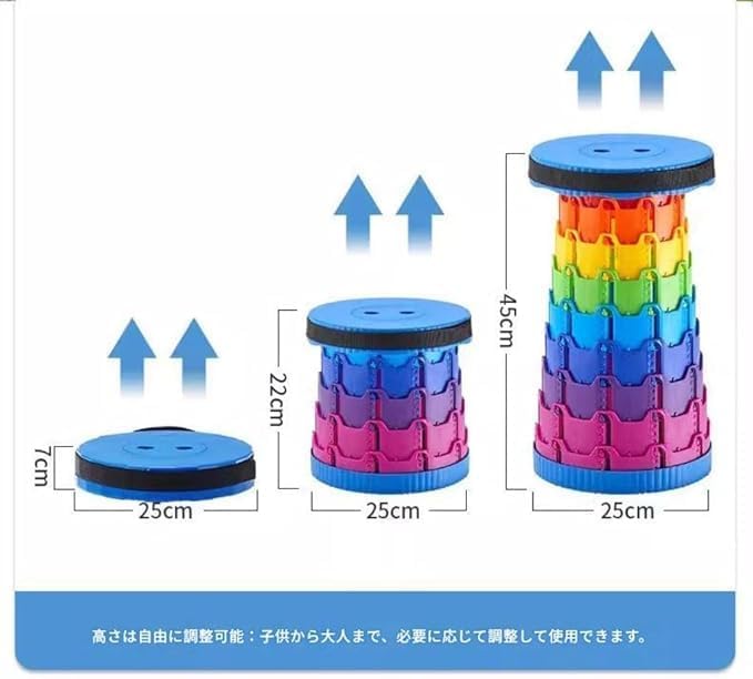 耐荷重180kg 軽量コンパクト 伸縮式キャンプチェア オレンジ
