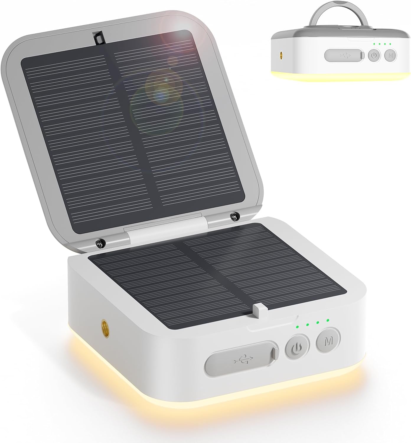 「2025年新登場」1000ルーメン高輝度USB充電式ソーラーキャンプランタン【5200mAh・IPX5防水・折り畳み】
