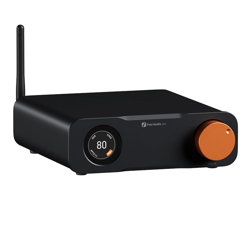 Fosi Audio ZD3 デスクトップDAC プリアンプ ES9038Q2M搭載 完全バランス型 Bluetooth/USB/光/同軸/XLR/RCA出力 リモコン付き 日本語説明書
