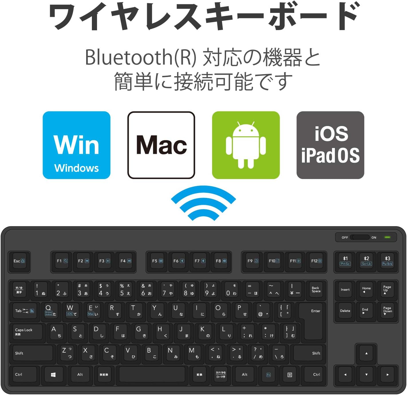 エレコム Bluetooth スタンド付きメンブレンキーボード - iPad/Surface対応 ブラック