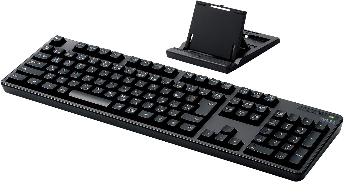 Bluetooth対応テンキー付きフルオフィスキーボード ブラック TK-FBM112BK