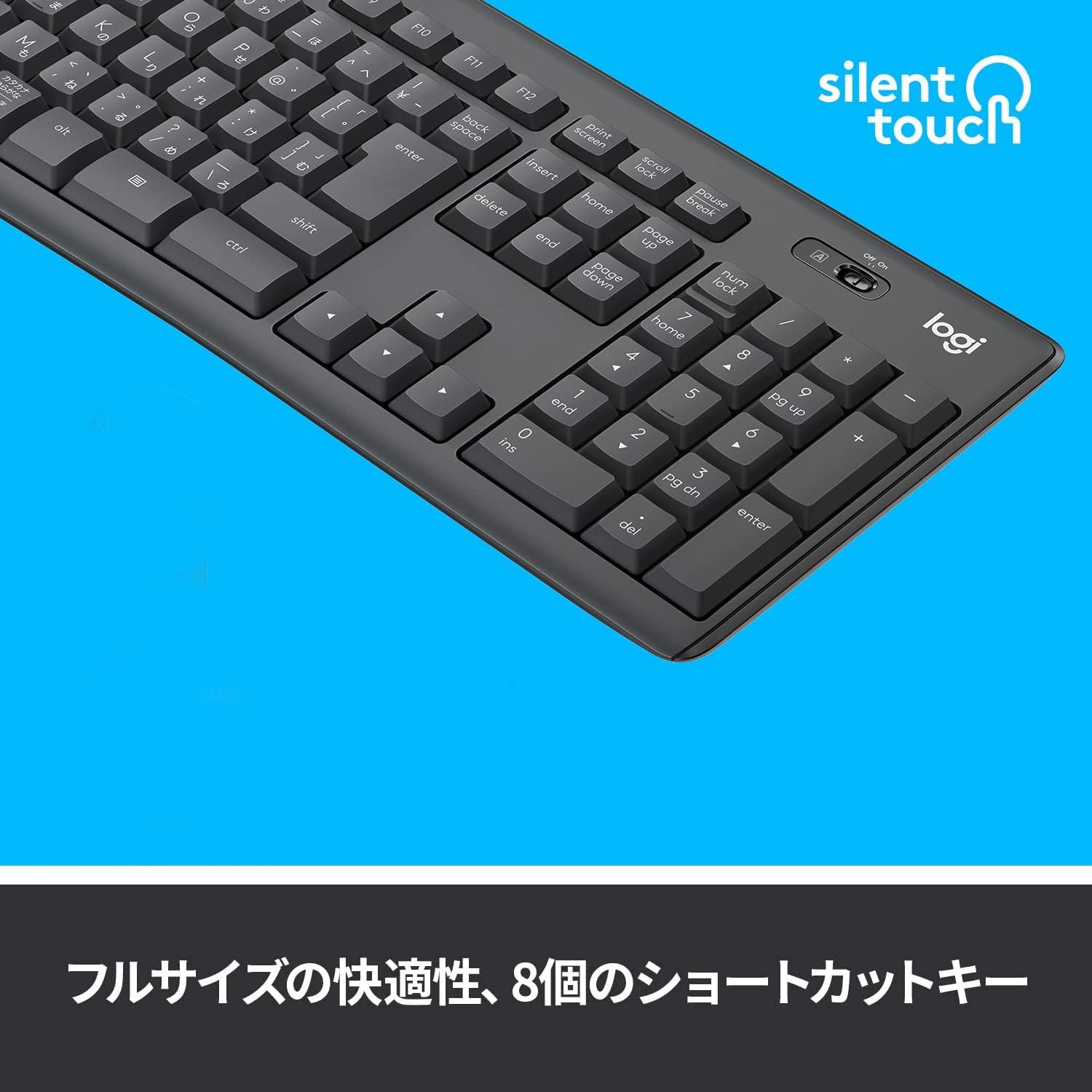 ワイヤレス静音キーボード K295GP 耐水 グラファイト【国内正規品】