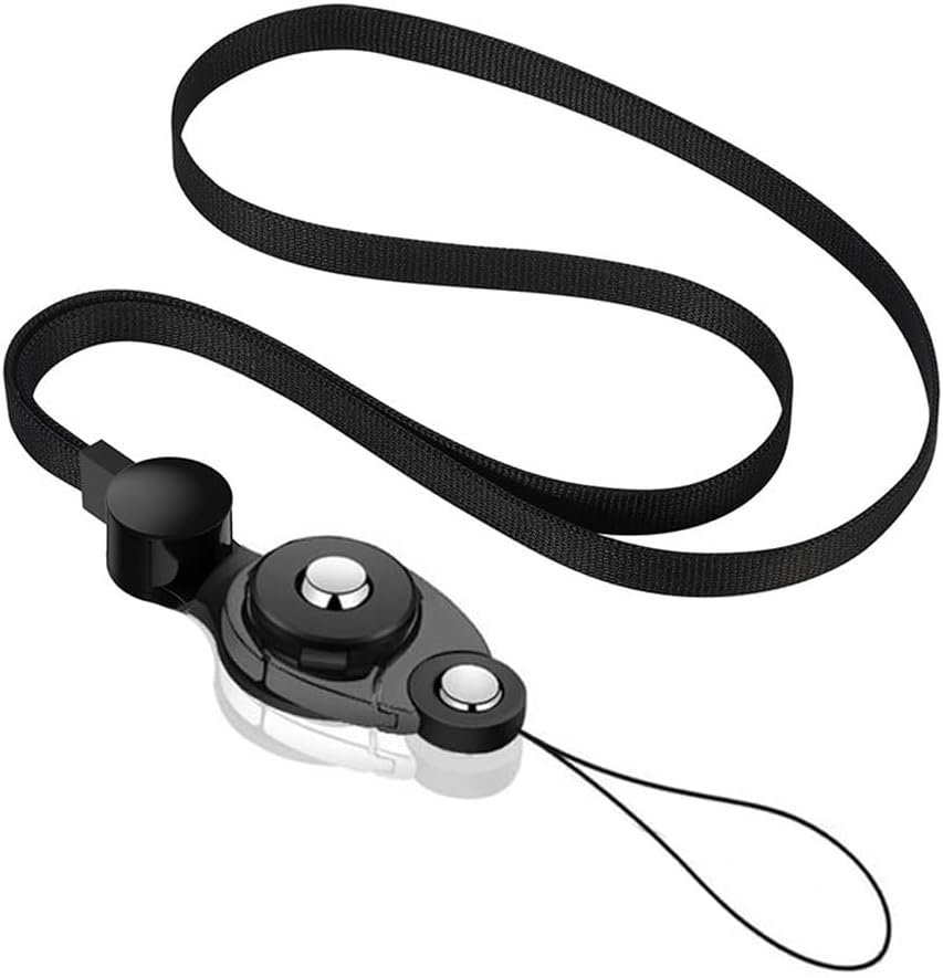 首掛けスマホストラップ 忘れ物防止 脱着式 ブラック