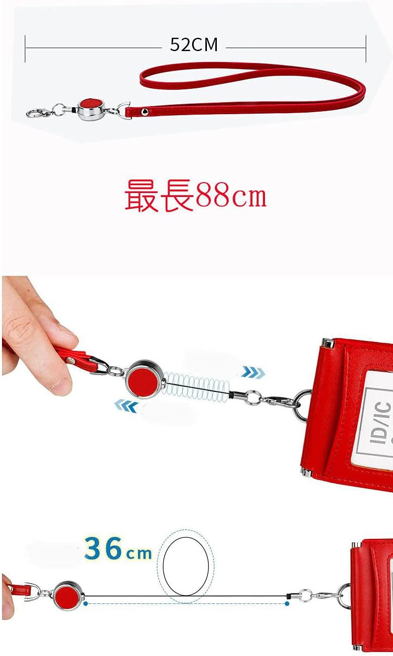 本牛革製リール付きレザーネックストラップ（ブラック）