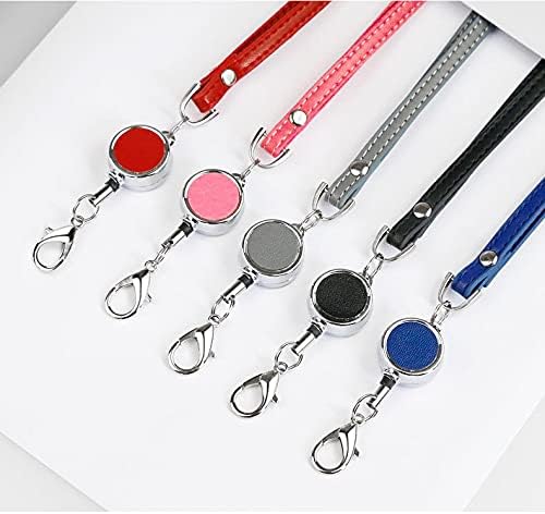 本牛革製リール付きレザーネックストラップ（ブラック）