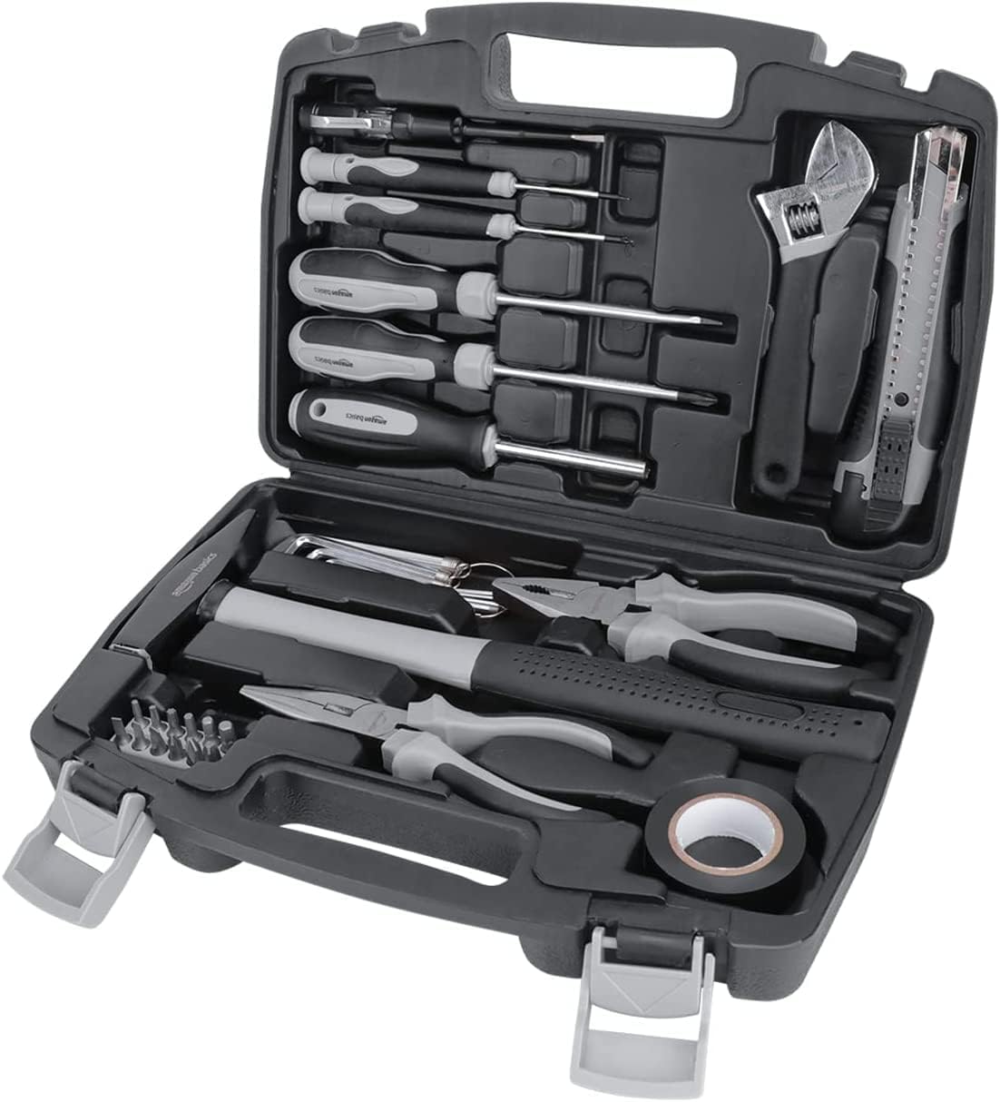 家庭用ブラック/グレー工具セット 32個入り【Amazonベーシック】