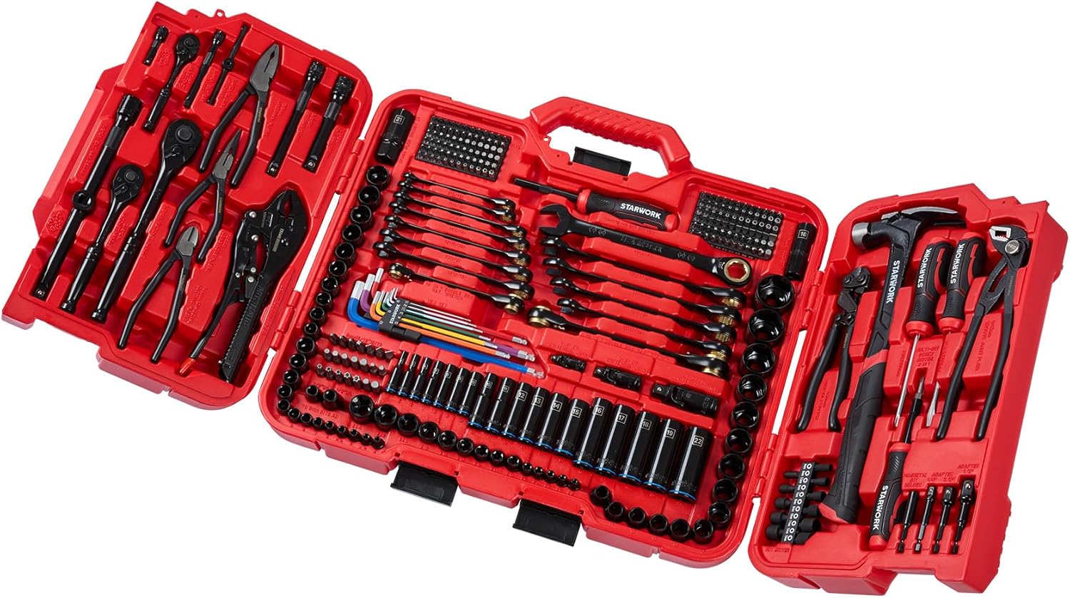 自動車・バイク整備用 STARWORK TRUE MECHANIC™ ラチェットソケットレンチセット 306点収納ケース付き