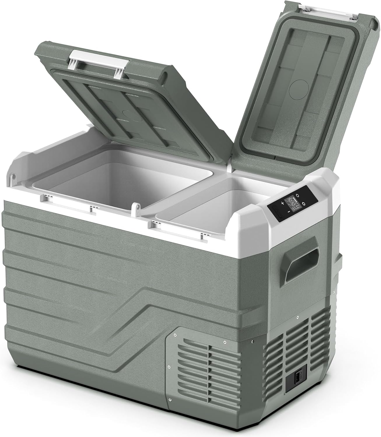 車載冷蔵庫 31L 2室 ポータブル 大容量 独立温度制御 静音 -20℃～20℃ 3WAY電源対応 車中泊 キャンプ用