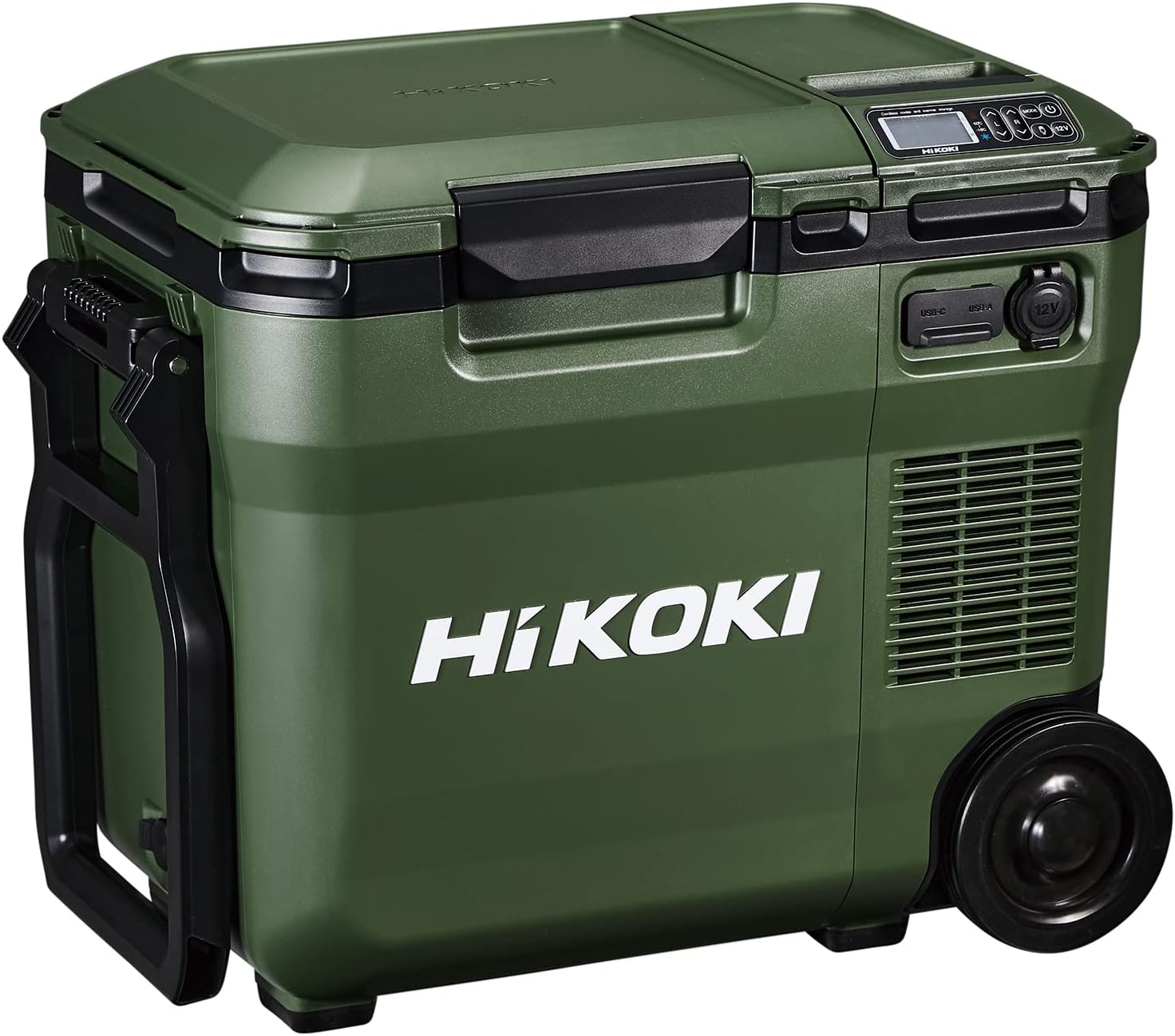 車載用14.4/18Vコードレス冷温庫 -18℃～60℃温度設定可能・18L・3電源対応・USB出力付き フォレストグリーン