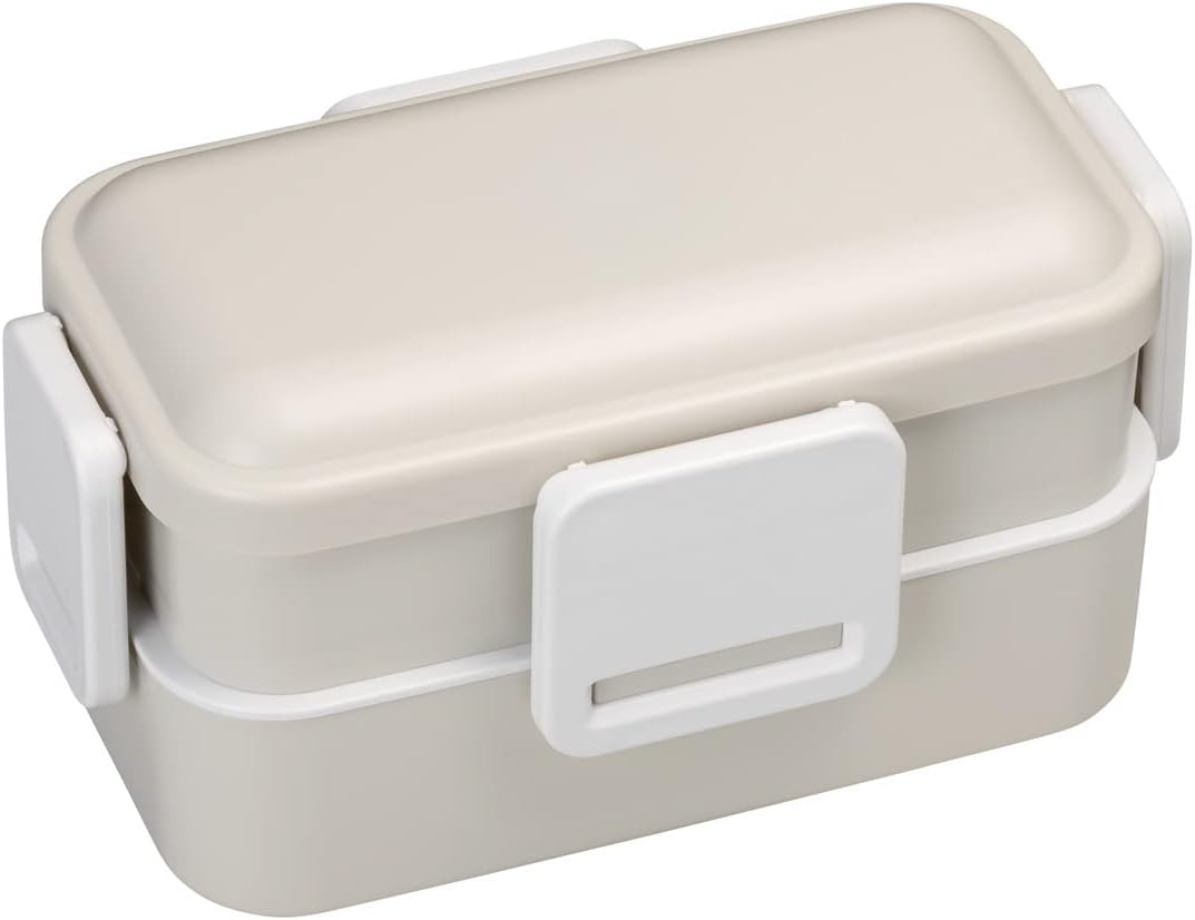 抗菌ドーム型2段弁当箱 600ml くすみグレー 日本製