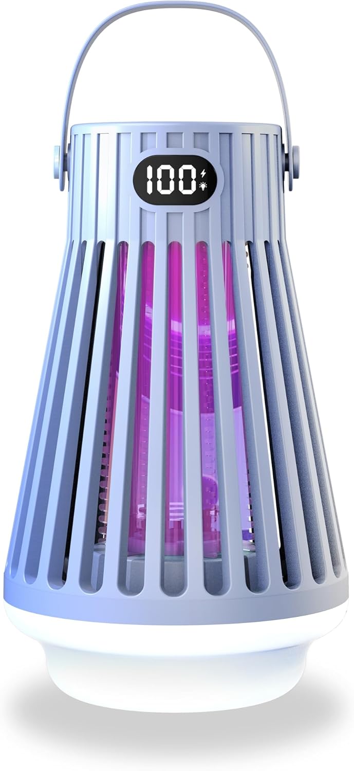 コバエ・蚊取り用LED誘虫灯【2025年夏版】 USB充電 静音デザイン 室内外兼用
