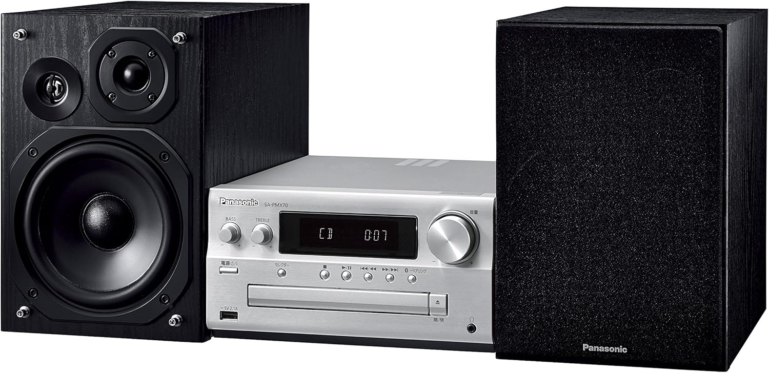 パナソニック ハイレゾ音源対応 CDステレオシステム SC-PMX70-S シルバー