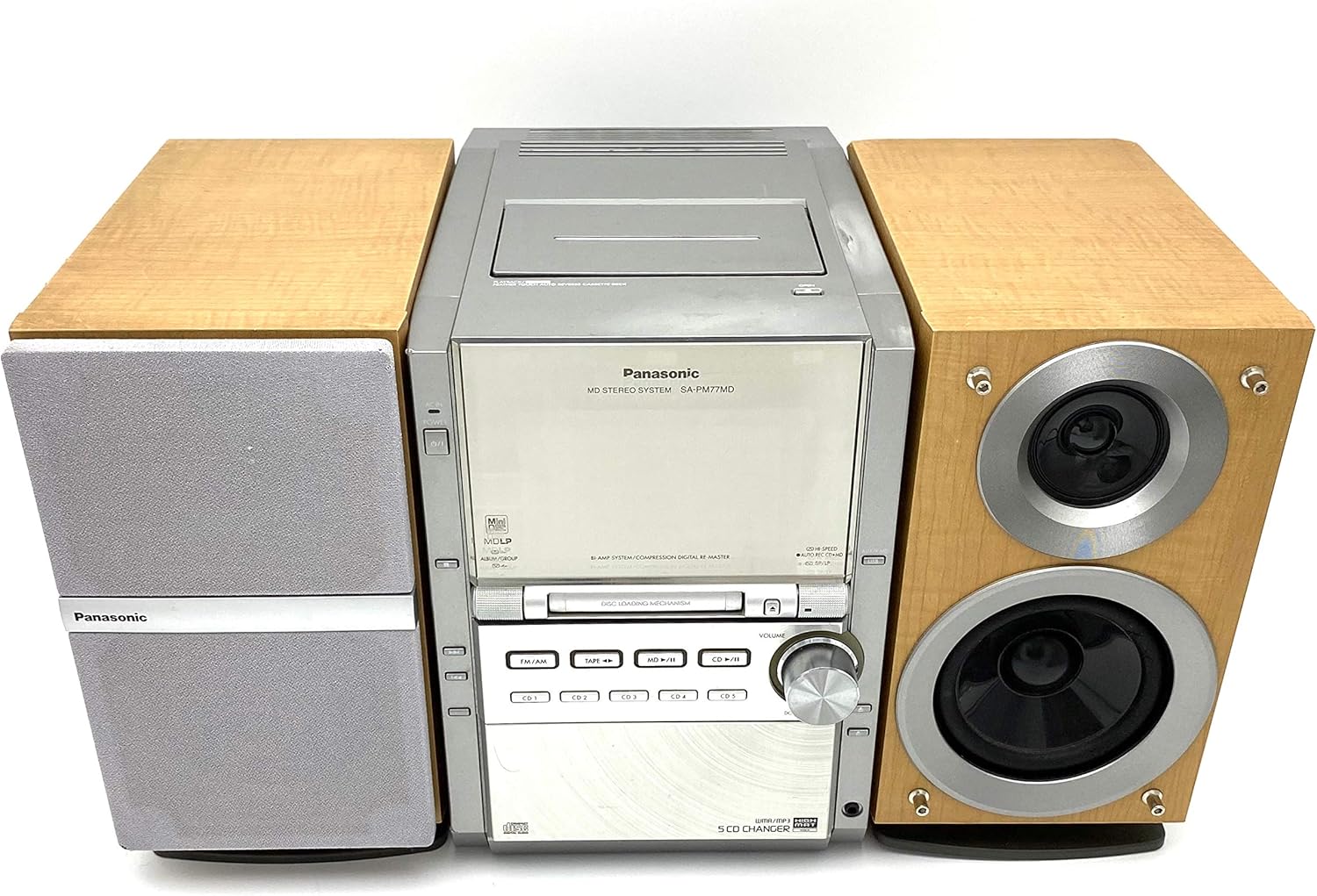 パナソニック MD/CD/カセットコンポ SC-PM77MD-S シルバーセット