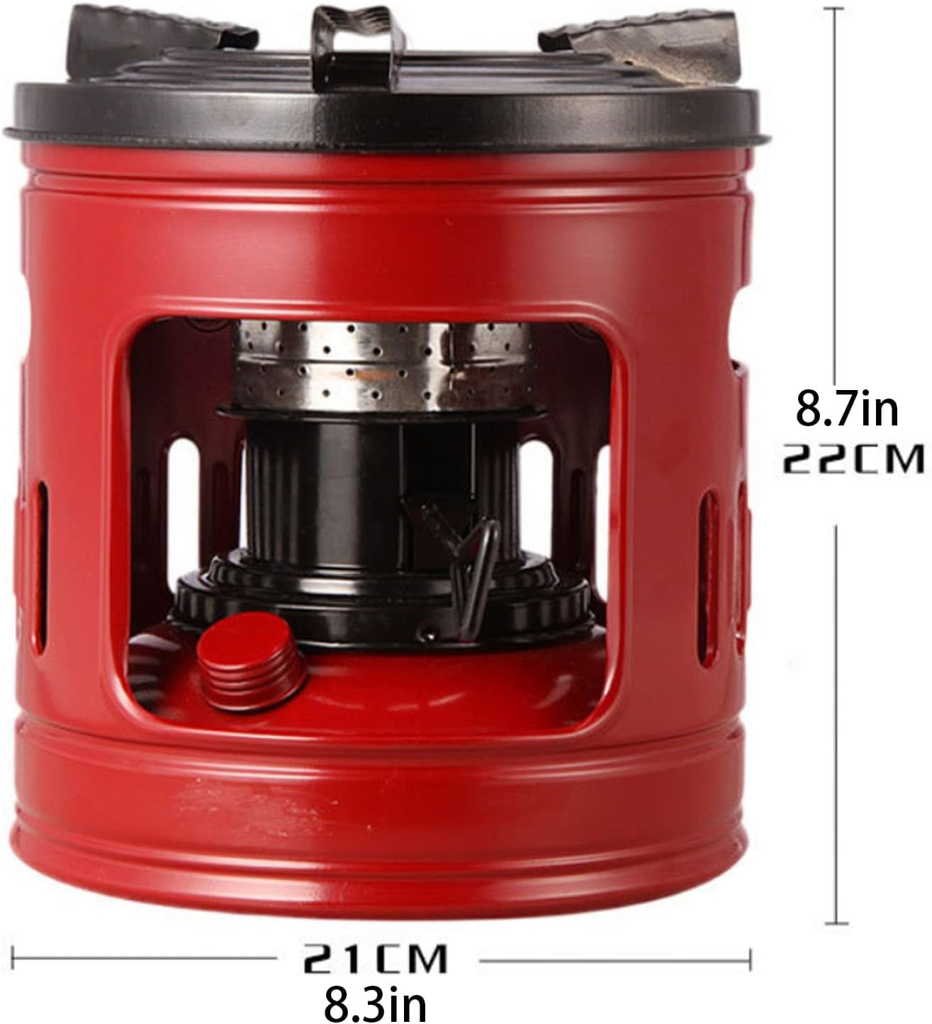 屋外用ポータブル石油ストーブ 煮炊き専用 1.5L (レッド)